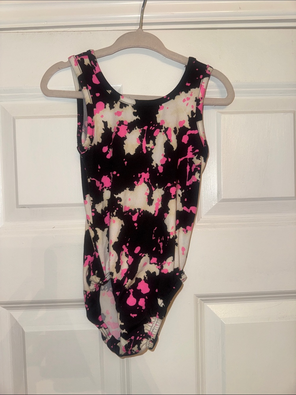 Pixielane Black, Pink & Cream Tie-Dye One-Piece Bodysuit